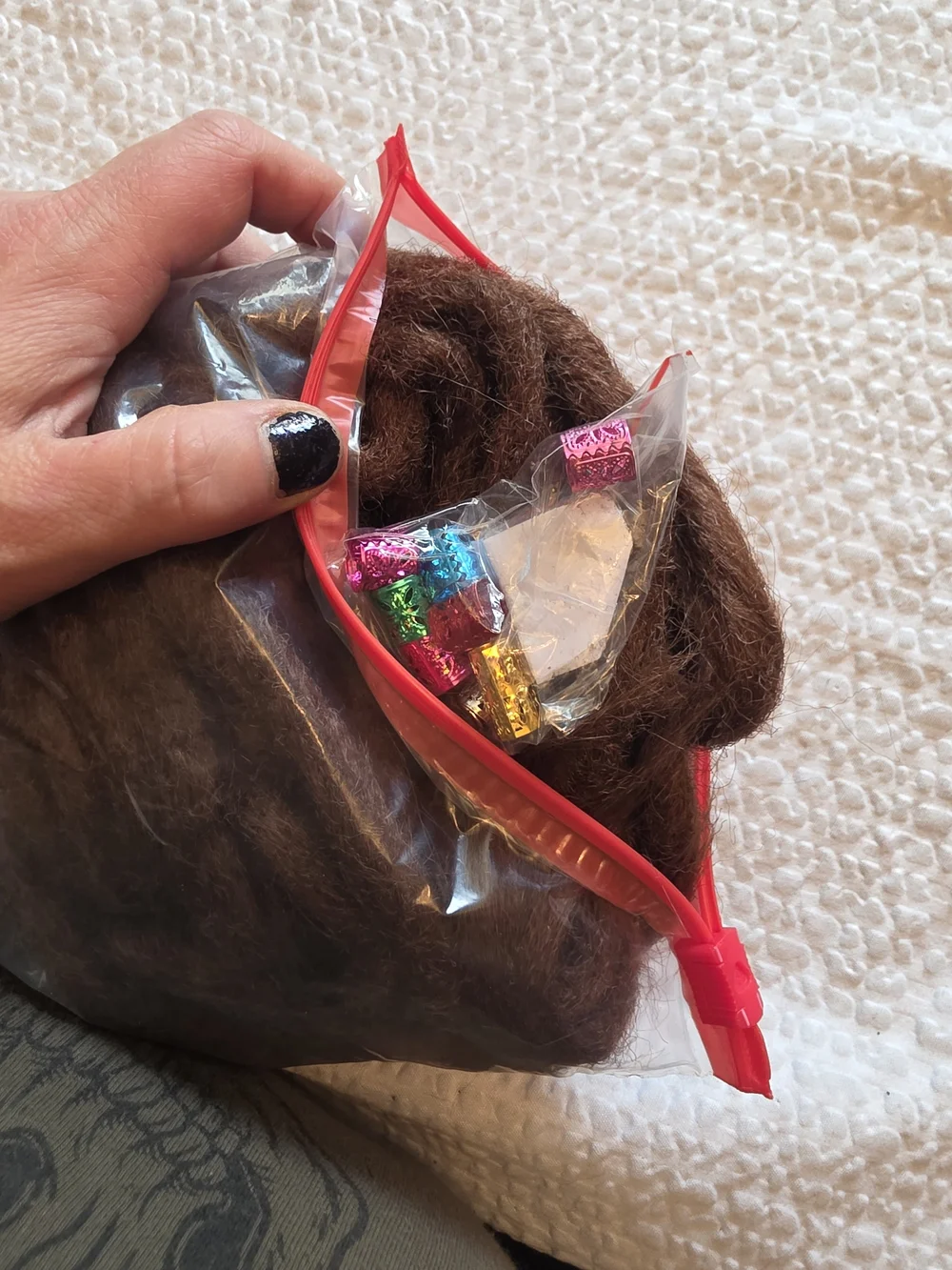 Brown Hair  Dreads New With Accesories